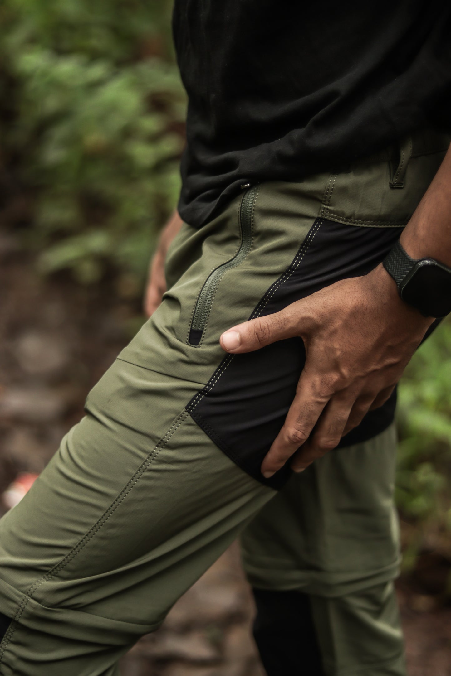 EW Hiking Series Convertible Trekking Pant Pista Green & Black