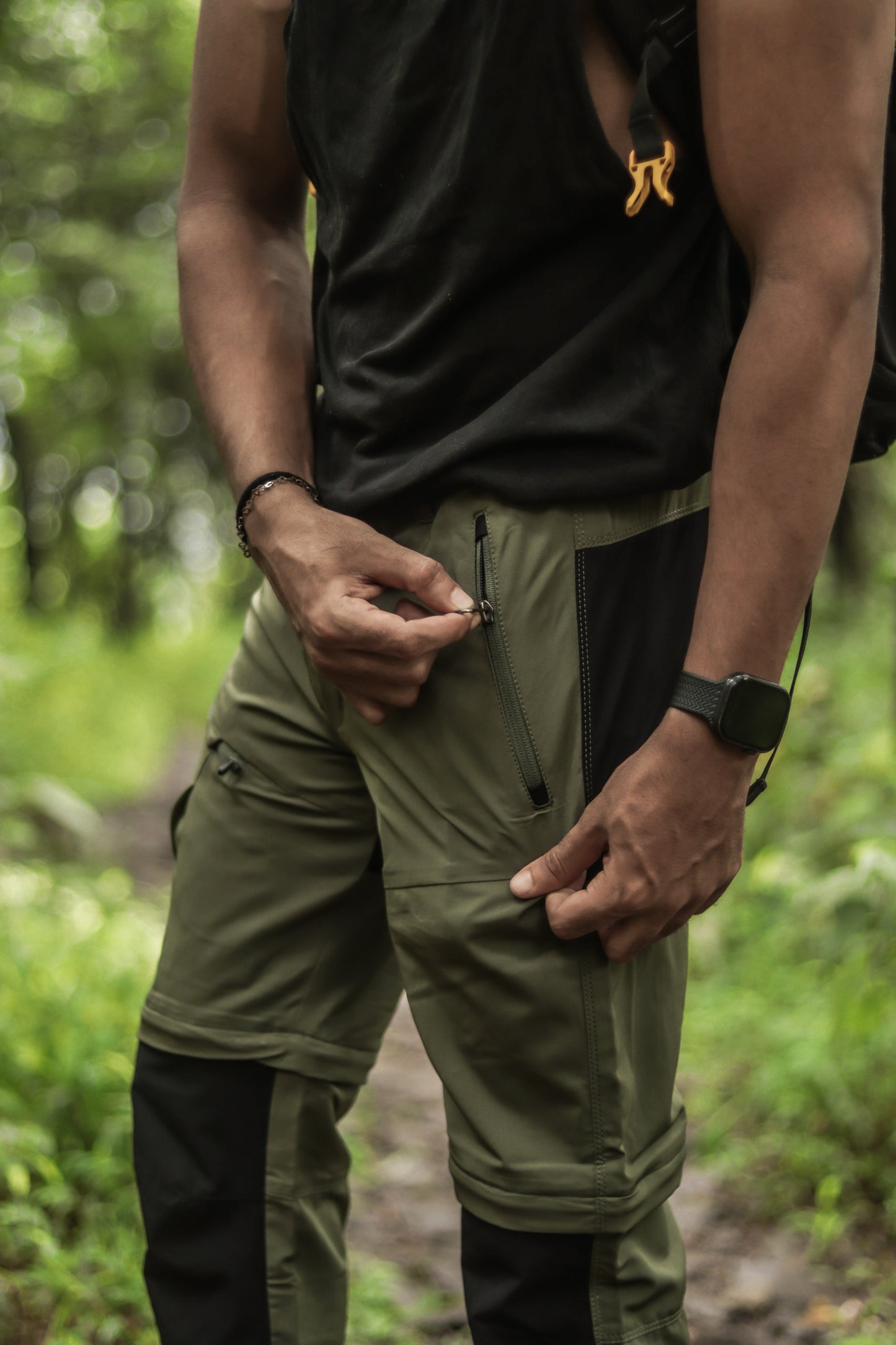 EW Hiking Series Convertible Trekking Pant Pista Green & Black