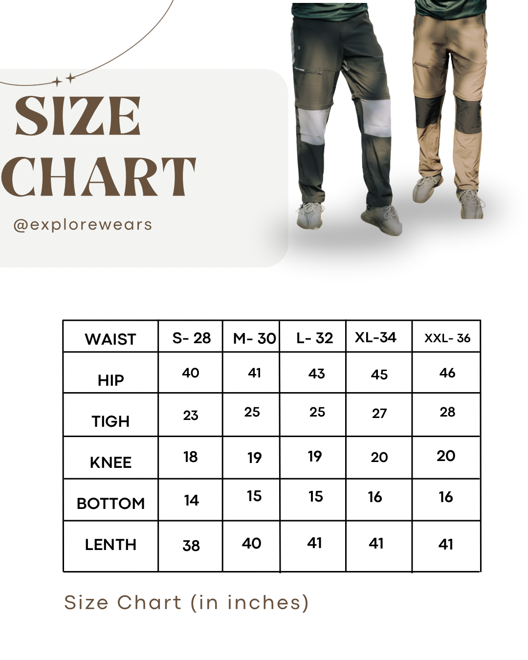 EW Hiking Series Convertible Trekking Pant Black and Gray