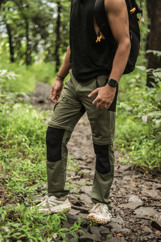 EW Hiking Series Convertible Trekking Pant Pista Green & Black