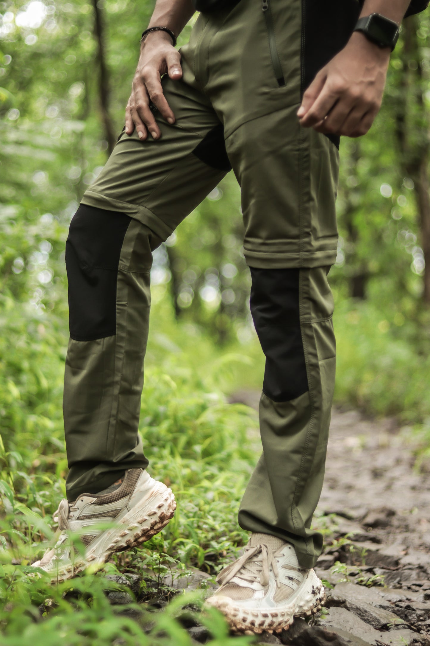 EW Hiking Series Convertible Trekking Pant Pista Green & Black