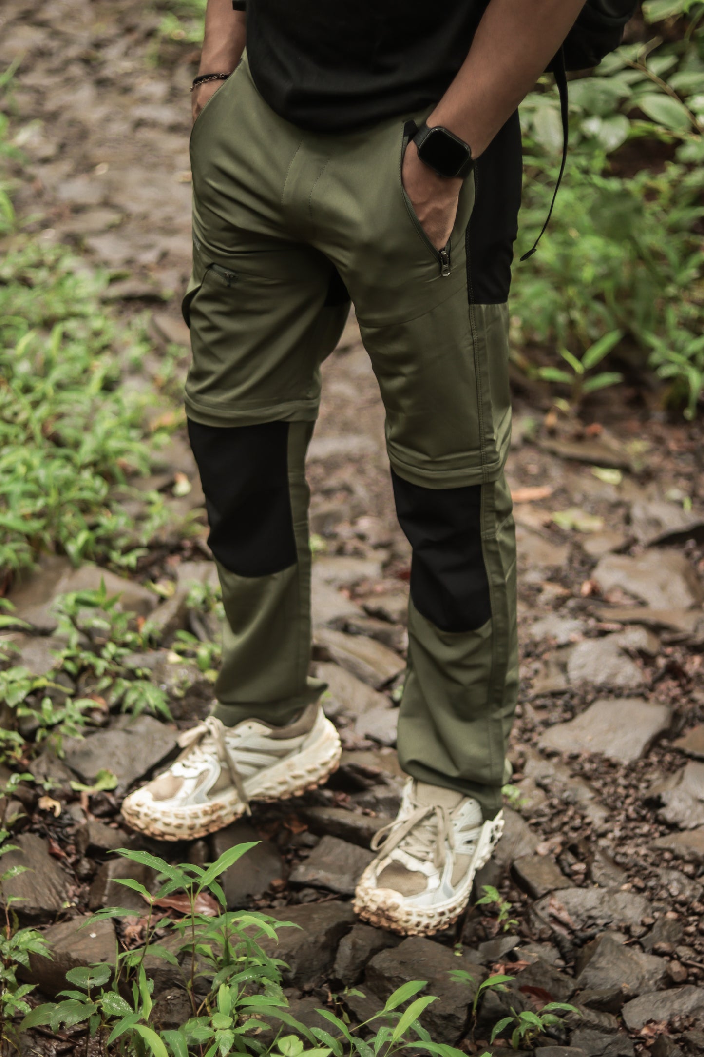 EW Hiking Series Convertible Trekking Pant Pista Green & Black