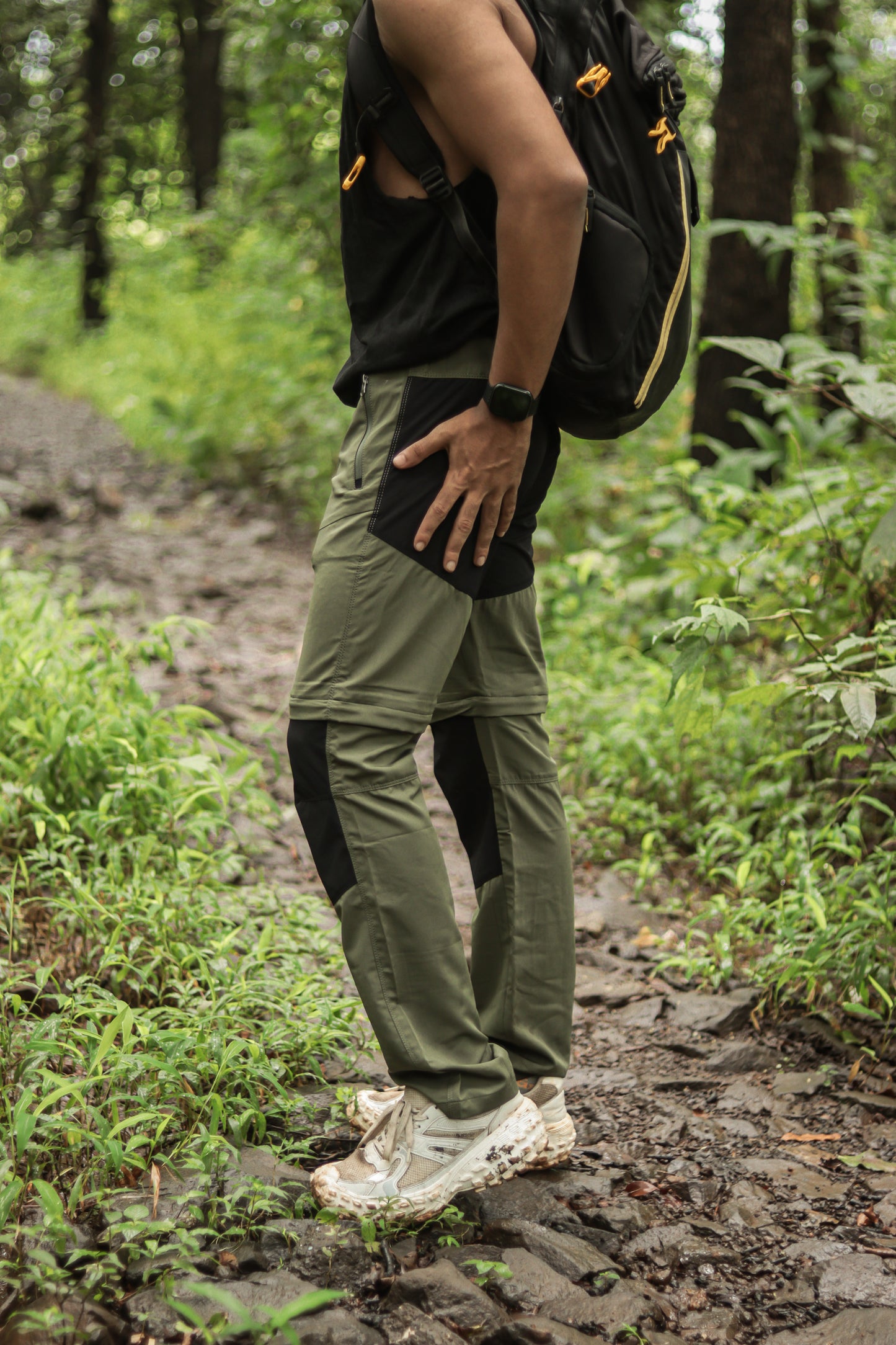 EW Hiking Series Convertible Trekking Pant Pista Green & Black