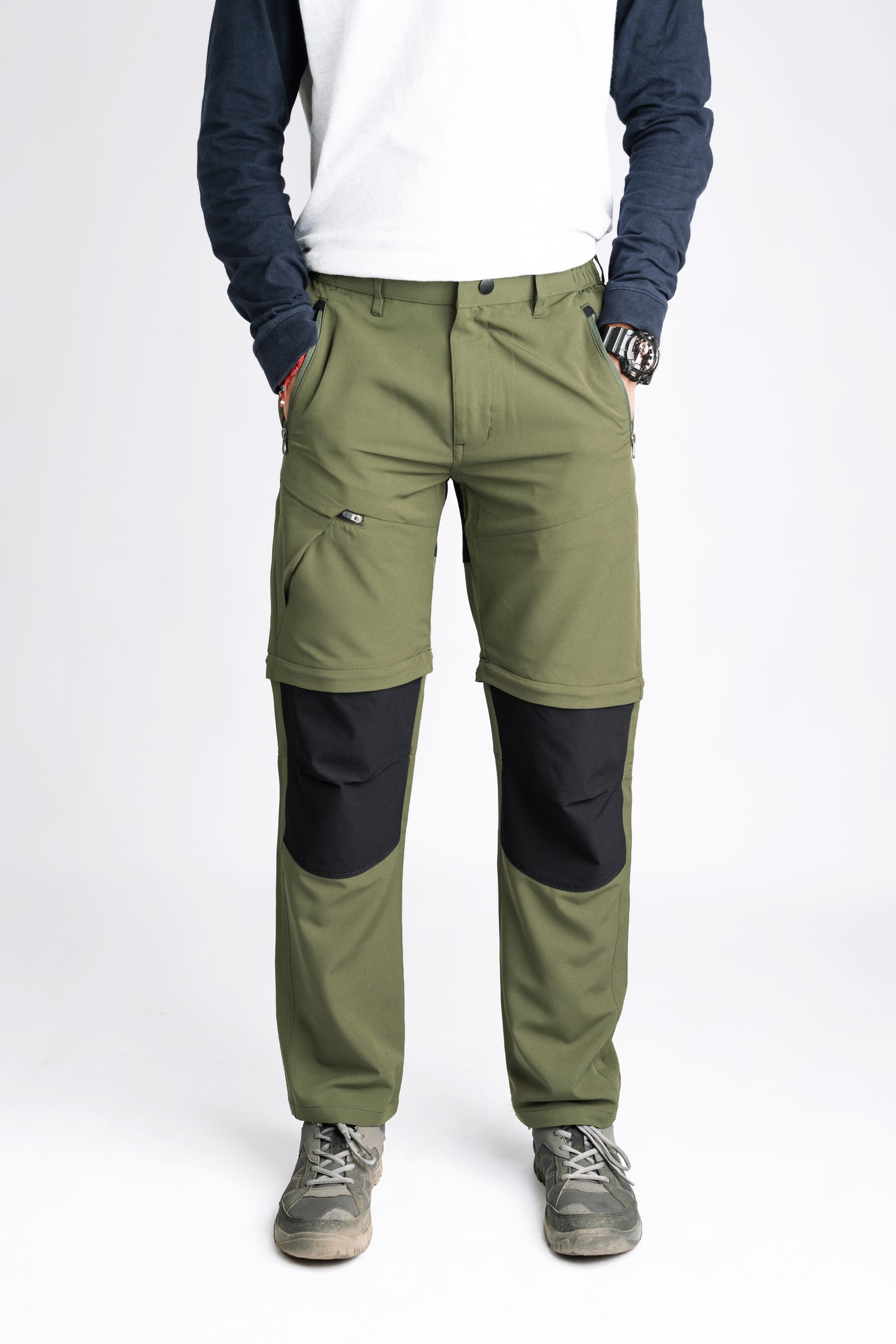 EW Hiking Series Convertible Trekking Pant Olive Green & Black