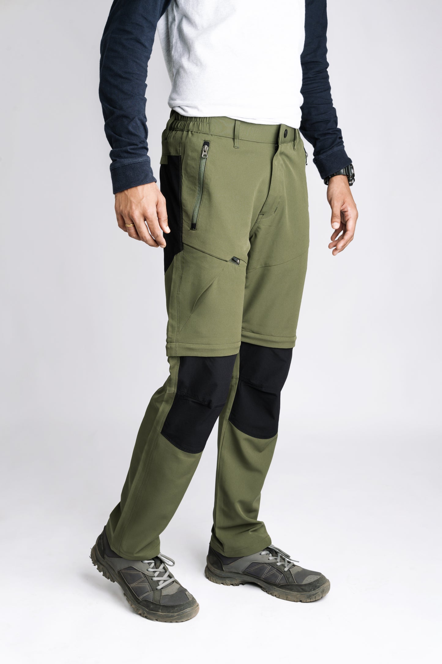 EW Hiking Series Convertible Trekking Pant Olive Green & Black