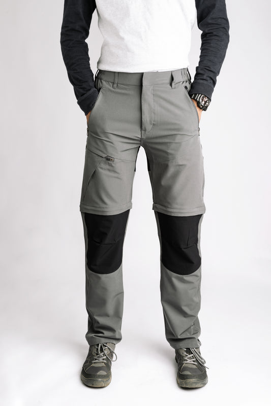 EW Hiking Series Convertible Trekking Pant Stone Grey & Black