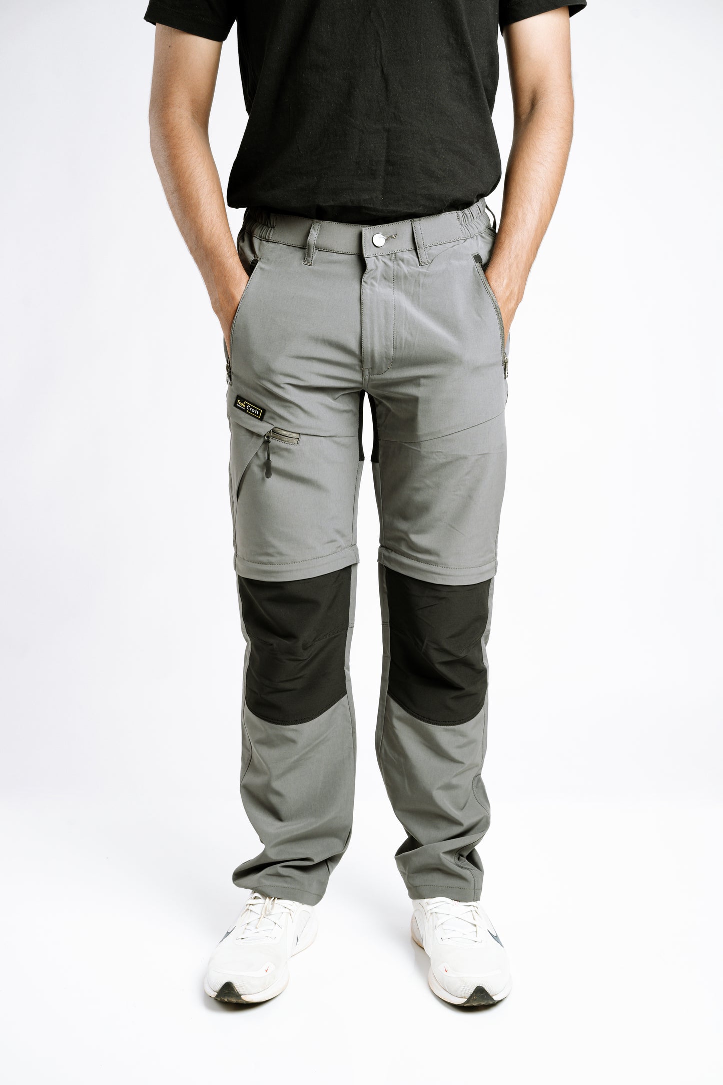 EW Hiking Series Convertible Trekking Pant Light Grey & Black
