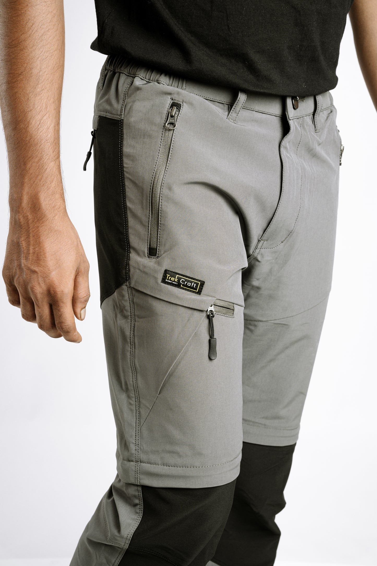 EW Hiking Series Convertible Trekking Pant Light Grey & Black