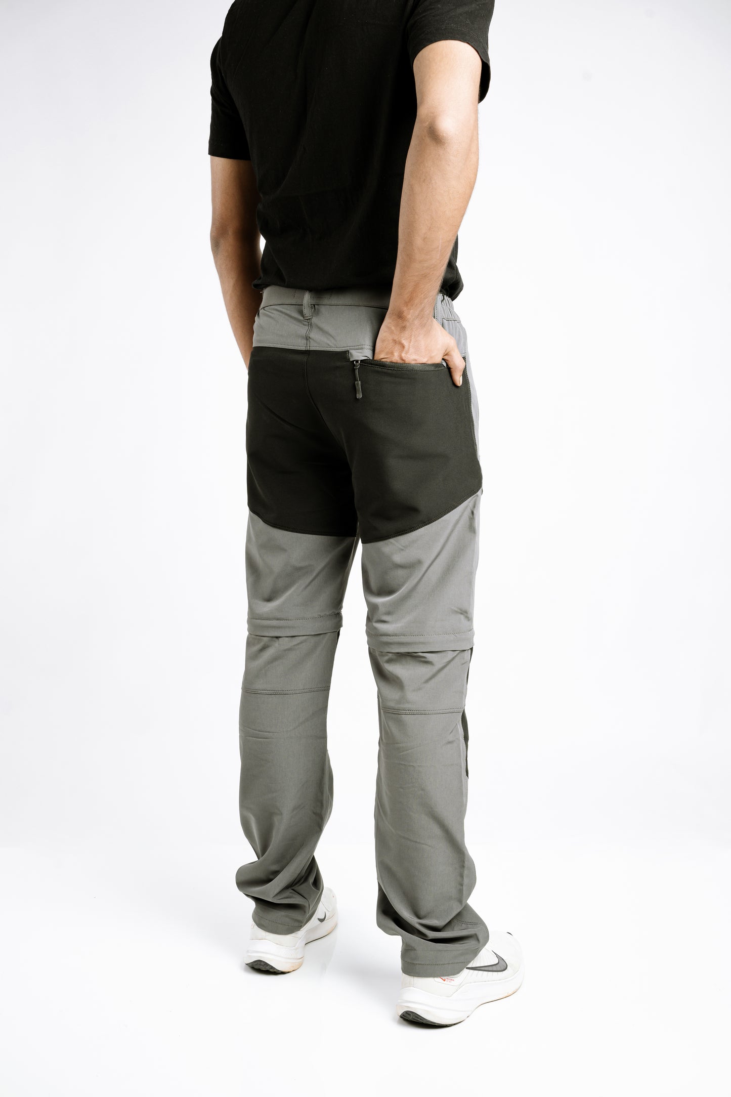 EW Hiking Series Convertible Trekking Pant Light Grey & Black