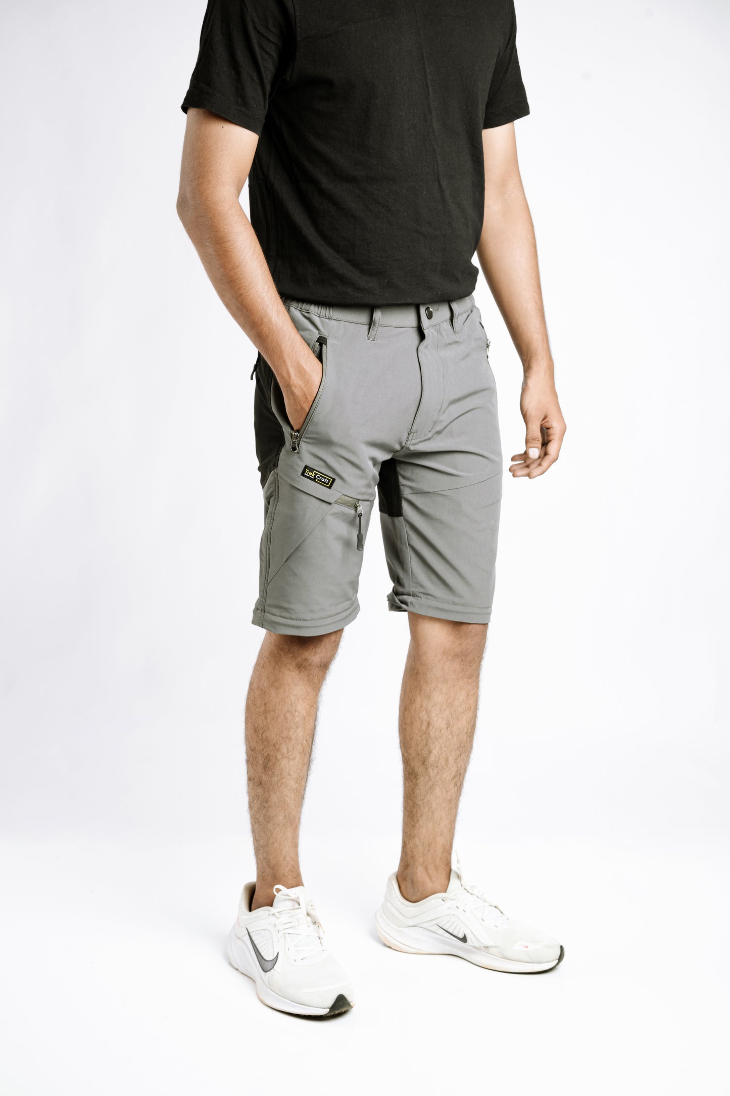 EW Hiking Series Convertible Trekking Pant Light Grey & Black