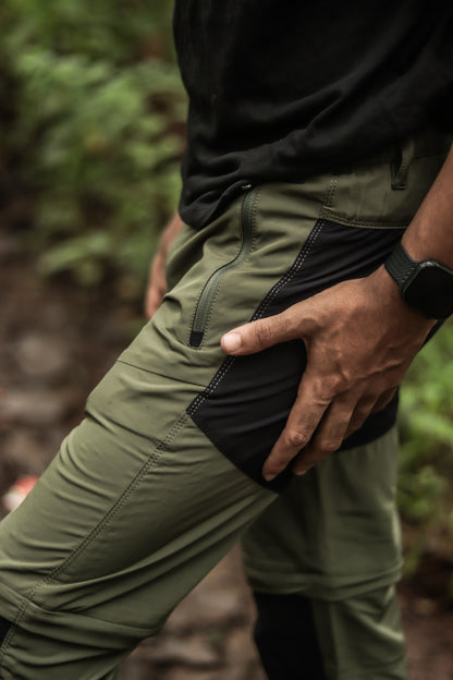EW Hiking Series Convertible Trekking Pant Pista Green & Black