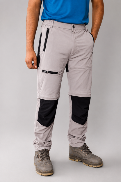 EW Hiking series convertible trekking pant Stone gray and Black colour