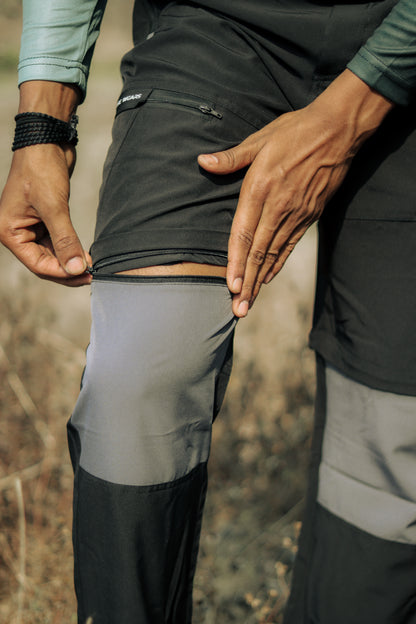 EW Hiking Series Convertible Trekking Pant Black and Gray