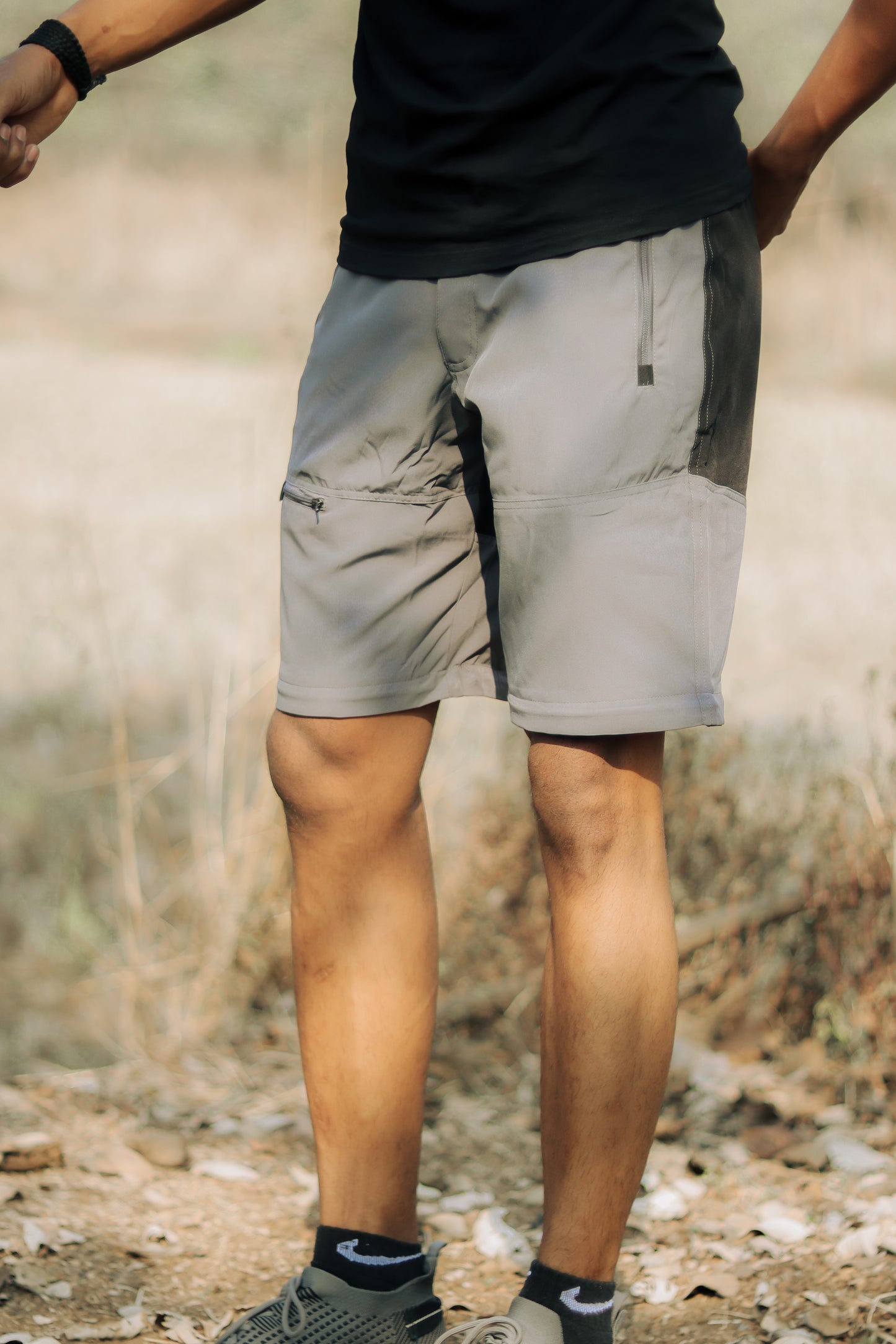 EW Hiking Series Convertible Trekking Pant Stone Grey & Black