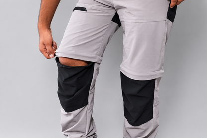 EW Hiking series convertible trekking pant Stone gray and Black colour