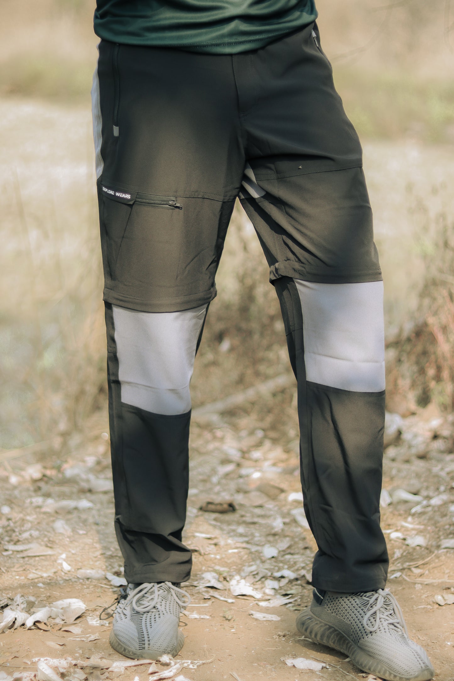EW Hiking Series Convertible Trekking Pant Black and Gray