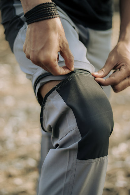 EW Hiking Series Convertible Trekking Pant Stone Grey & Black