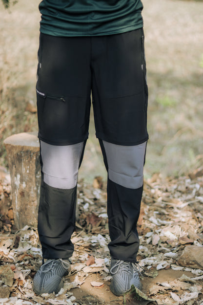EW Hiking Series Convertible Trekking Pant Black and Gray