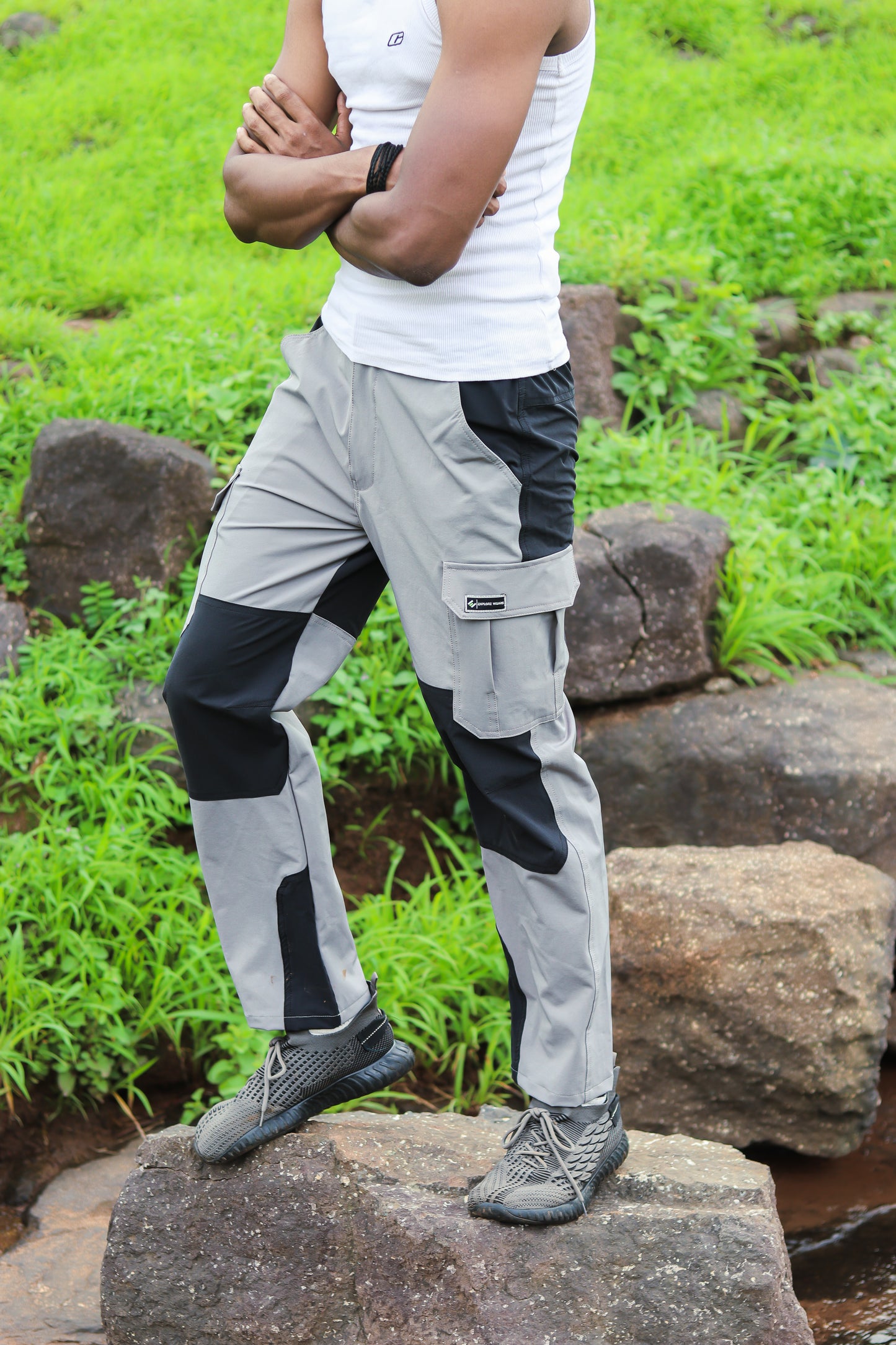 EW Hiking Series Trekking Pant Light Grey and Black