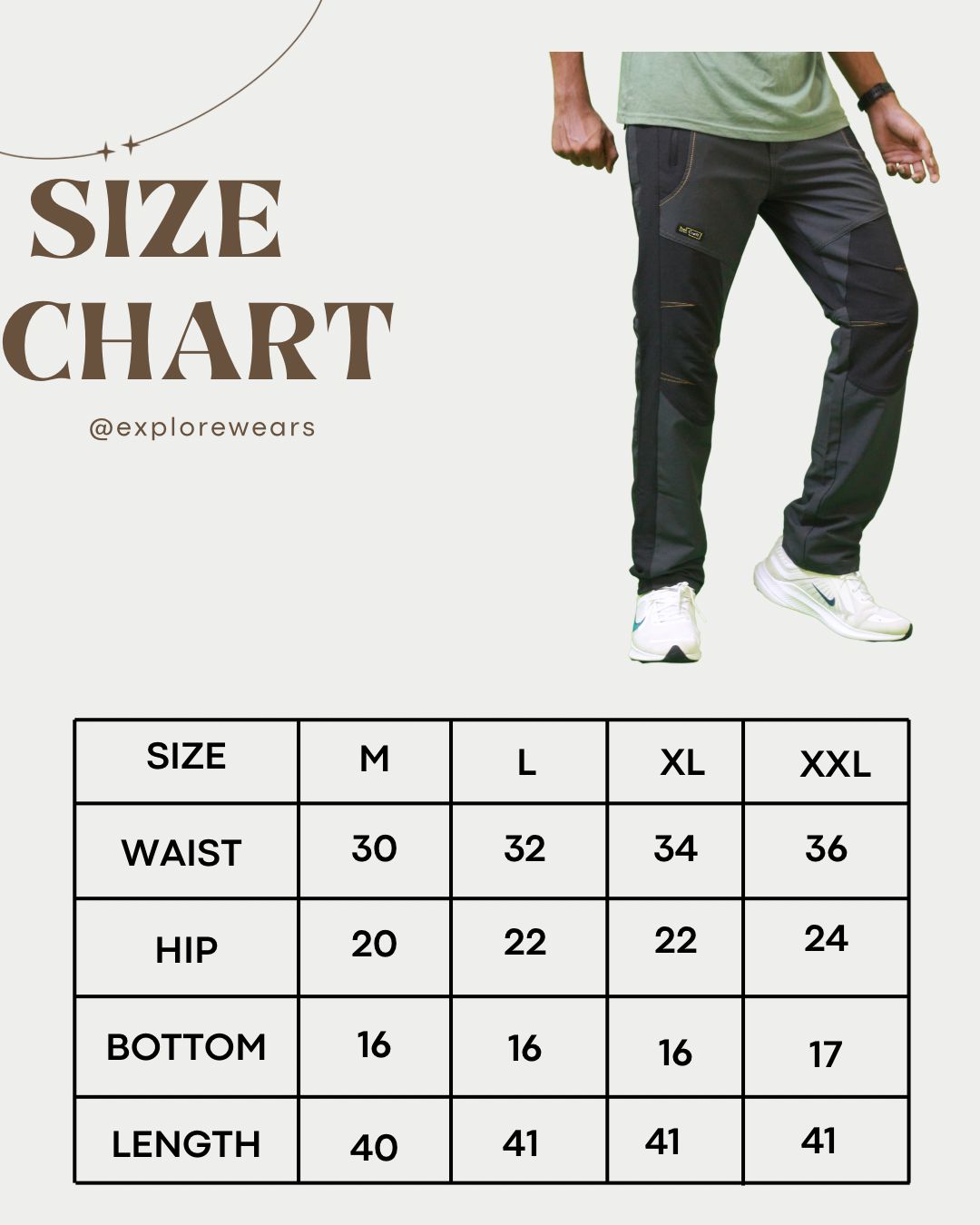 EW Mountain Series Trekking Pant Black & Light Grey