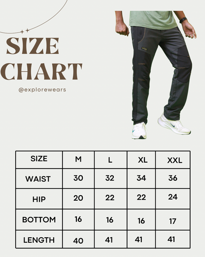 EW Mountain Series Trekking Pant Black & Light Grey