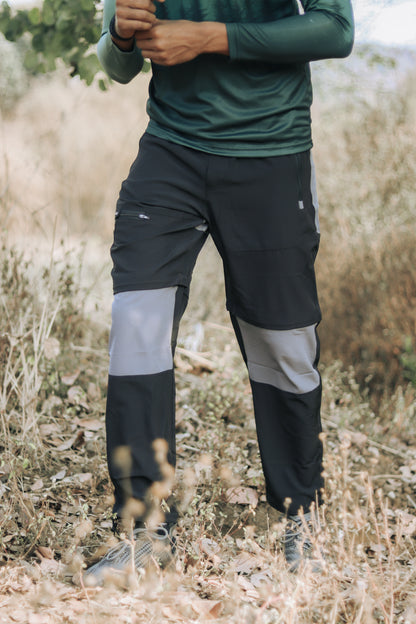 EW Hiking Series Convertible Trekking Pant Black and Gray