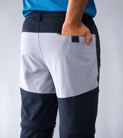 EW Hiking series convertible trekking pant Black and light gray colour