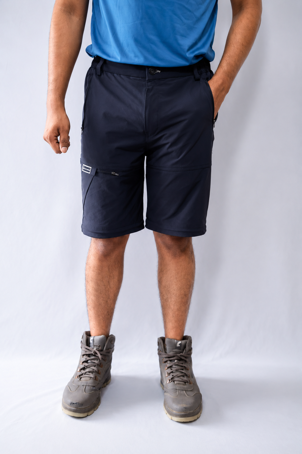 EW Hiking series convertible trekking pant Black and light gray colour