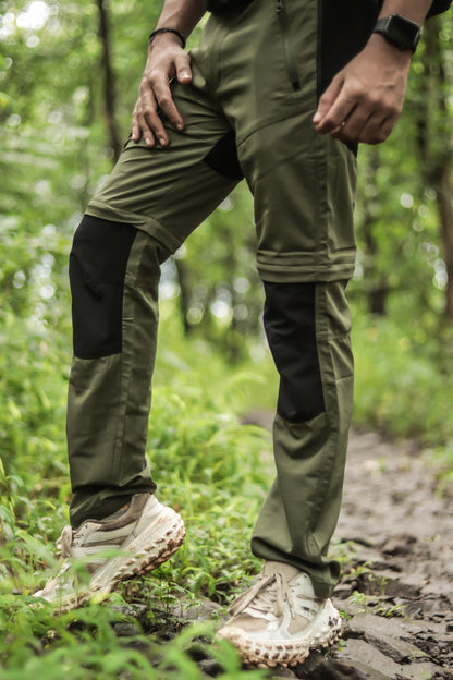 EW Hiking Series Convertible Trekking Pant Pista Green & Black