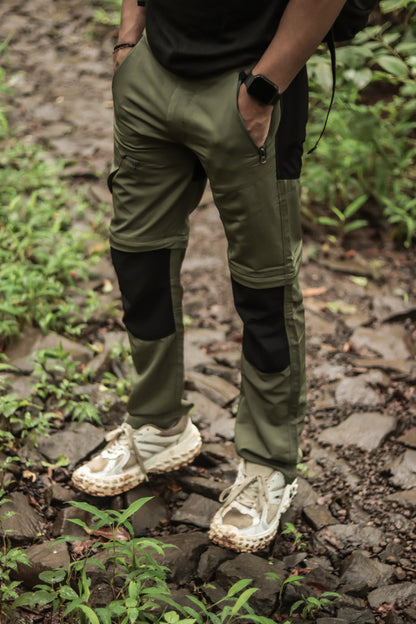 EW Hiking Series Convertible Trekking Pant Pista Green & Black