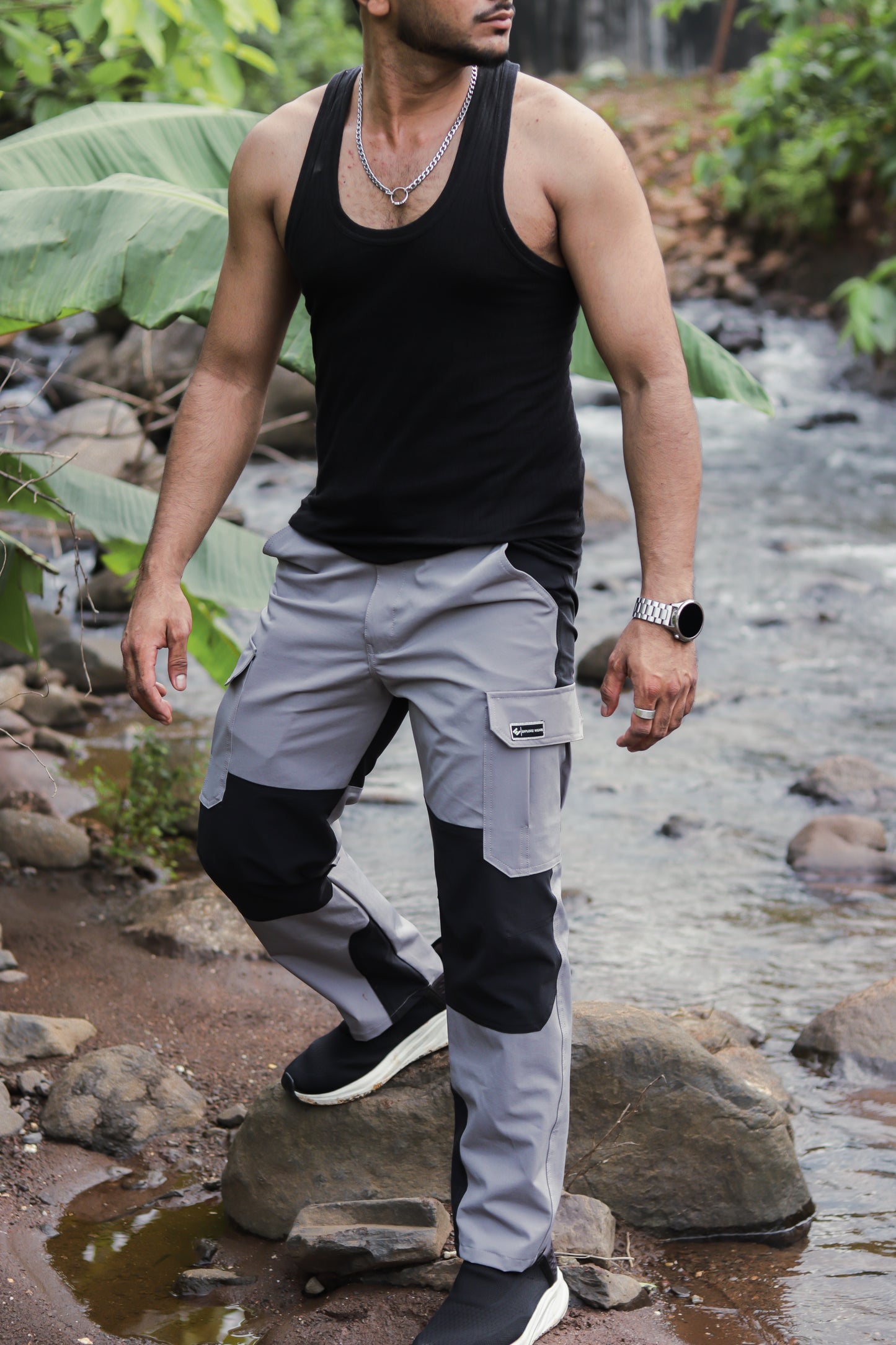 EW Hiking Series Trekking Pant Light Grey and Black