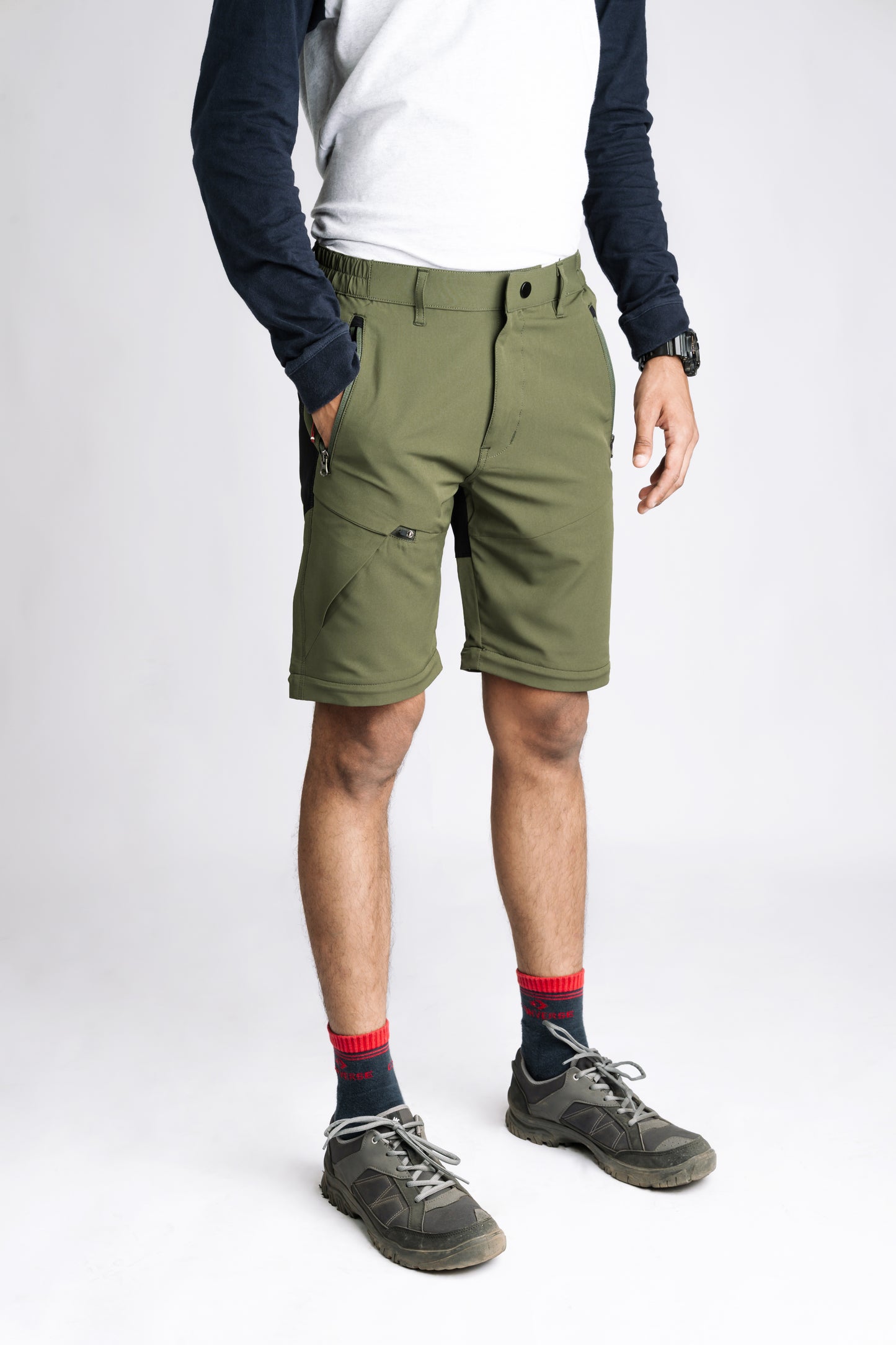 EW Hiking Series Convertible Trekking Pant Olive Green & Black