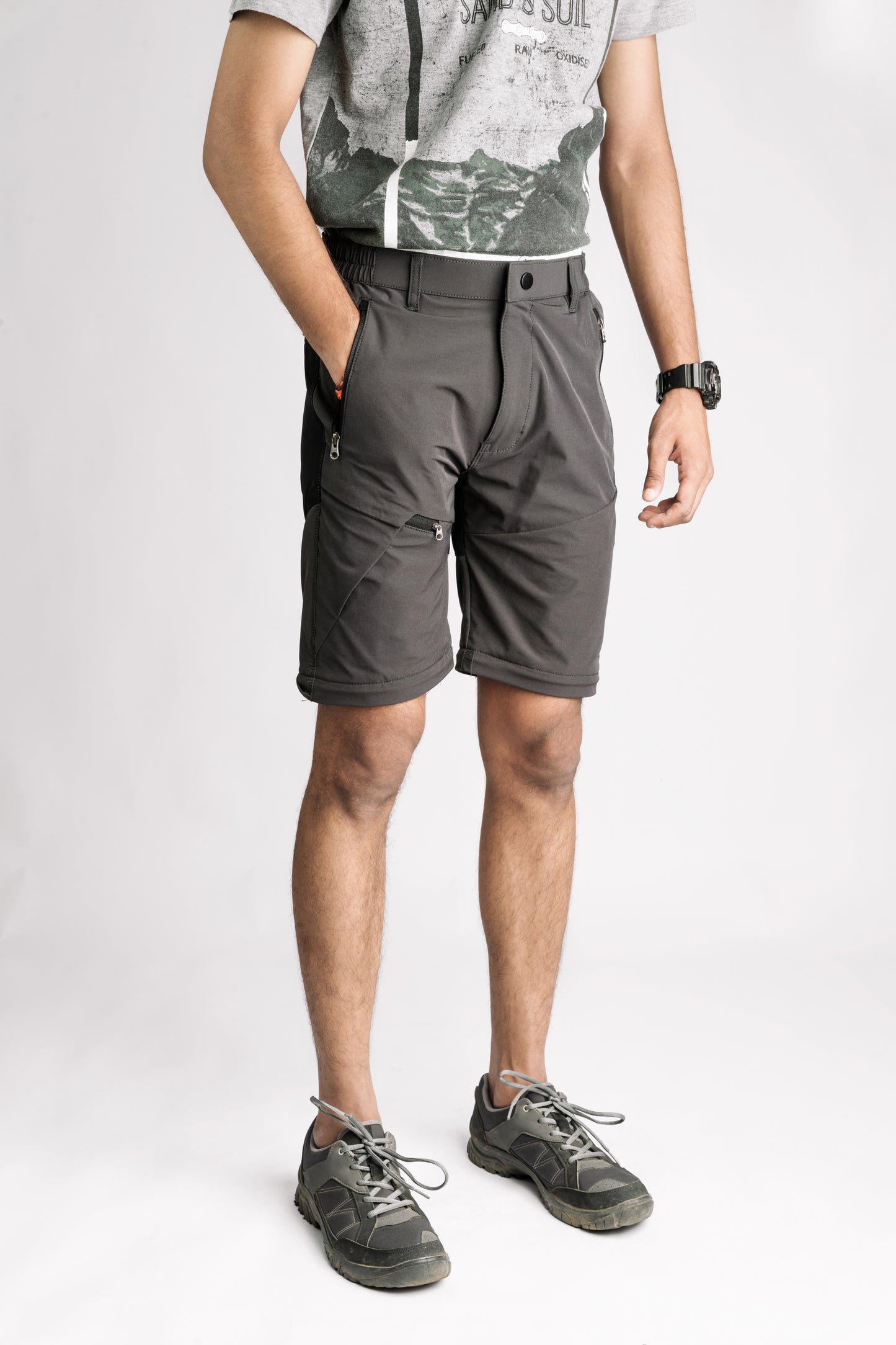 EW Hiking Series Convertible Trekking Pant Brown & Black