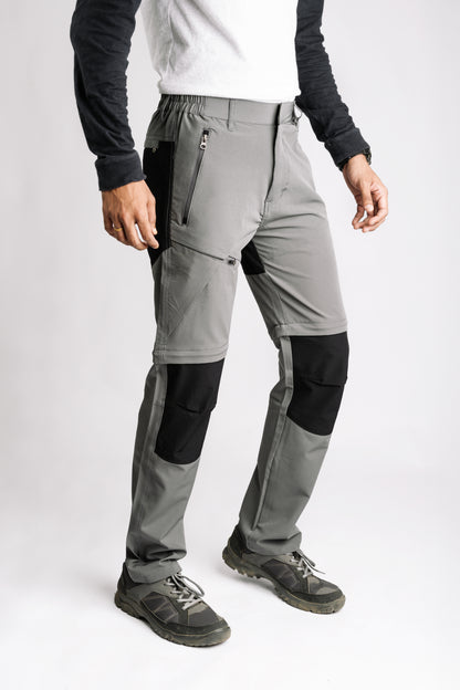 EW Hiking Series Convertible Trekking Pant Stone Grey & Black