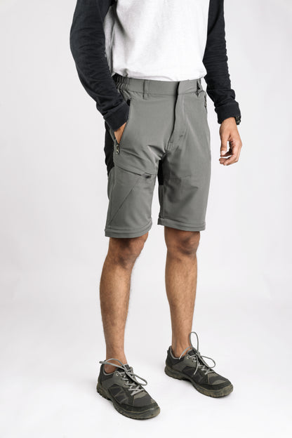 EW Hiking Series Convertible Trekking Pant Stone Grey & Black