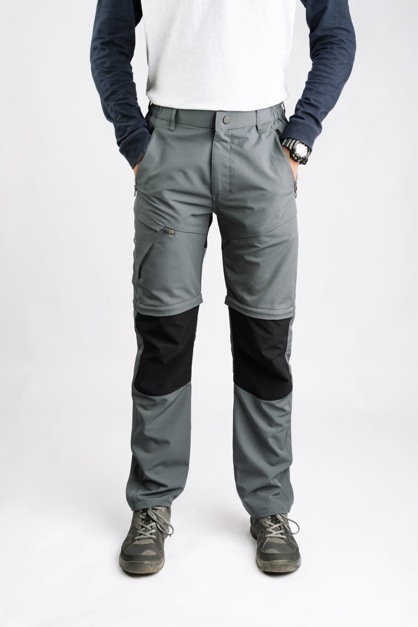 EW Hiking Series Convertible Trekking Pant Sky Gray & Black