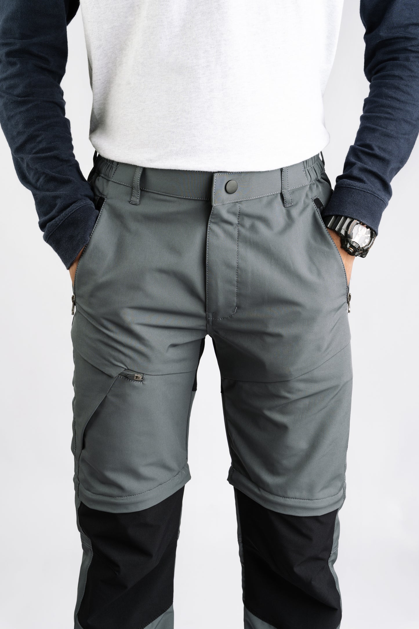 EW Hiking Series Convertible Trekking Pant Sky Gray & Black