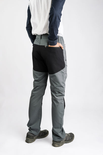 EW Hiking Series Convertible Trekking Pant Sky Gray & Black